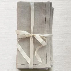 Set Of 6 Busatti Napkin Set In Light Gray Dining & Tabletop