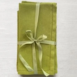 Dining & Tabletop Set Of 6 Busatti Napkin Set In Olive Green