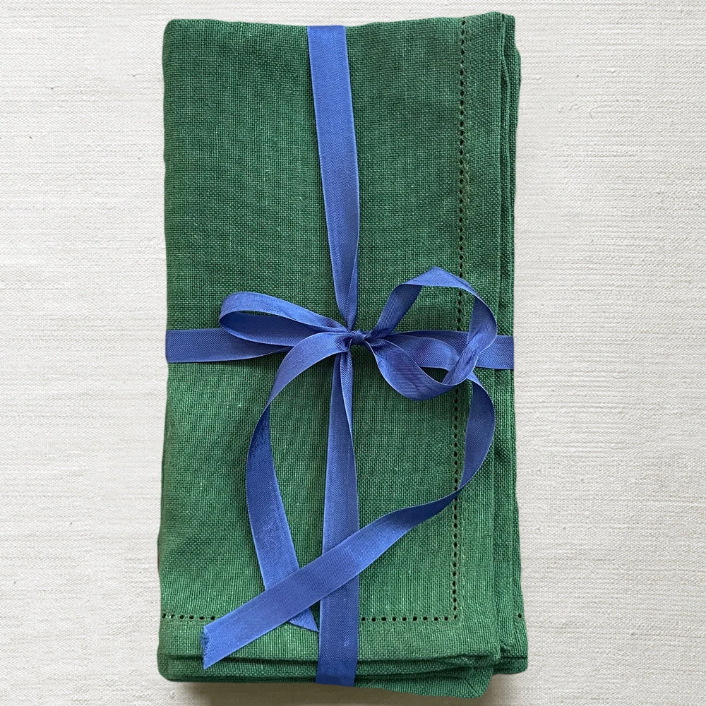 Dining & Tabletop Set Of 6 Busatti Napkin Set In Dark Green 3 Dining & Tabletop Set Of 6 Busatti Napkin Set In Dark Green