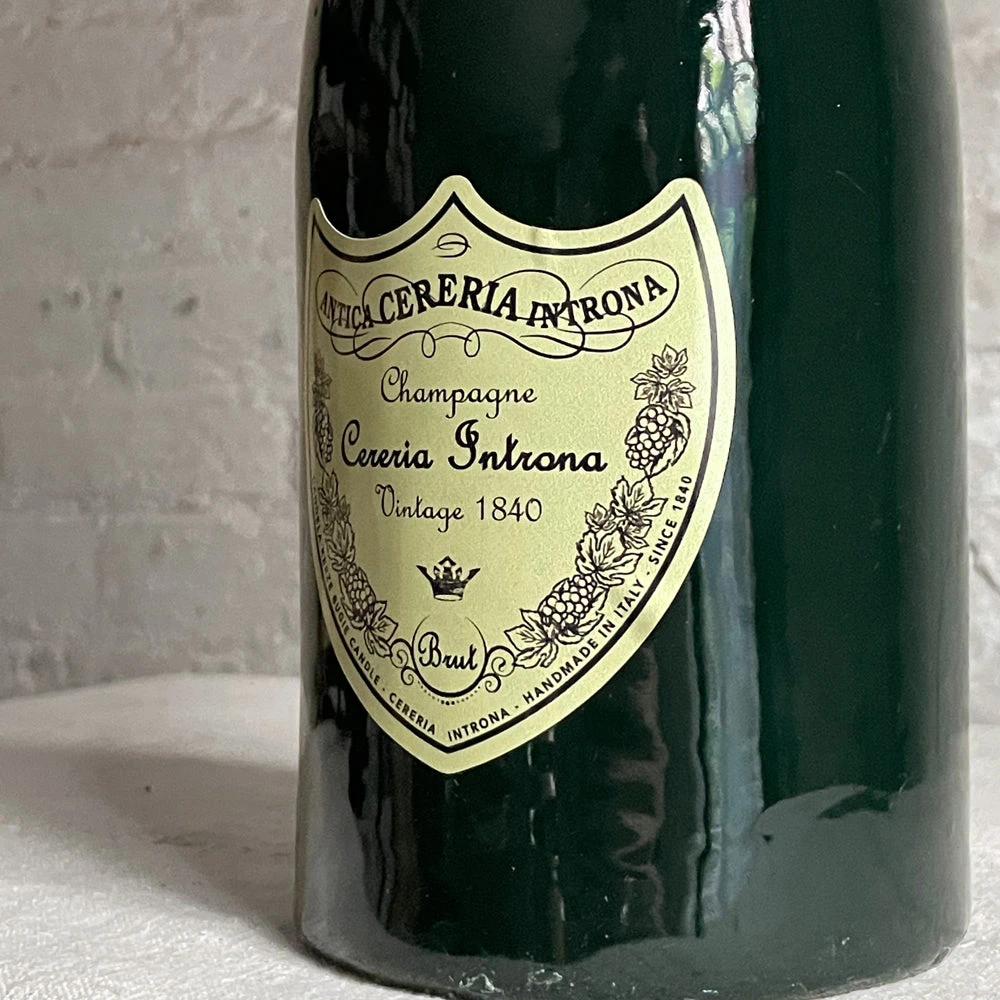 Cereria Introna Large Antica Cereria Champagne Candle With Light Label Art & Objects 5 Cereria Introna Large Antica Cereria Champagne Candle With Light Label Art & Objects