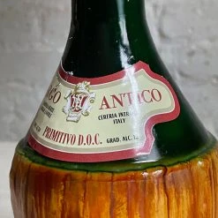 Cereria Introna Fiaschetto Vino White Wine Basket Bottle Candle Art & Objects