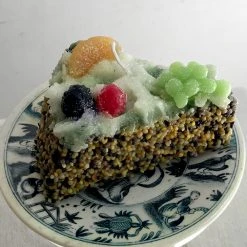 Cereria Introna Art & Objects Torta Candita A Fette Chocolate Cake Slice With Fruit Candle