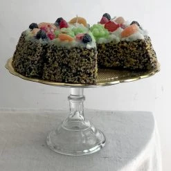 Cereria Introna Art & Objects Torta Candita A Fette Chocolate Cake Slice With Fruit Candle