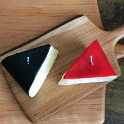 Cereria Introna Fetta Formaggio Red & Black Cheese Slice Candle Art & Objects