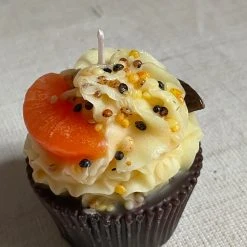 Cereria Introna Orange Slice With Chocolate Cupcake Candle Art & Objects