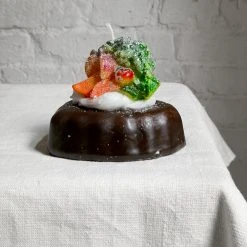 Cereria Introna Biscotto Chocolate Heart Cake With Fruit Candle Art & Objects