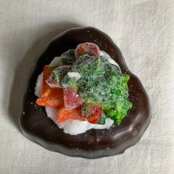 Cereria Introna Biscotto Chocolate Heart Cake With Fruit Candle Art & Objects