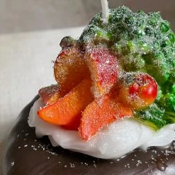 Cereria Introna Biscotto Chocolate Heart Cake With Fruit Candle Art & Objects