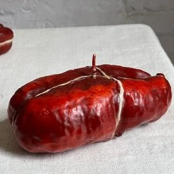 Cereria Introna Salame & Soppresseta Wrapped Salami Candles Art & Objects