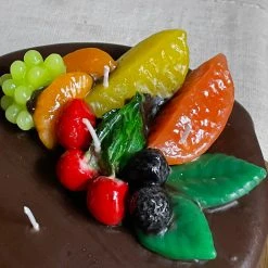 Cereria Introna Sacher Frutta Chocolate Cake With Fruit Candle Art & Objects