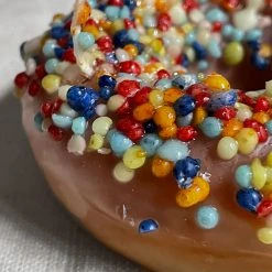 Cereria Introna Ciambella Carnevale Rainbow Sprinkles Doughnut Candle Art & Objects