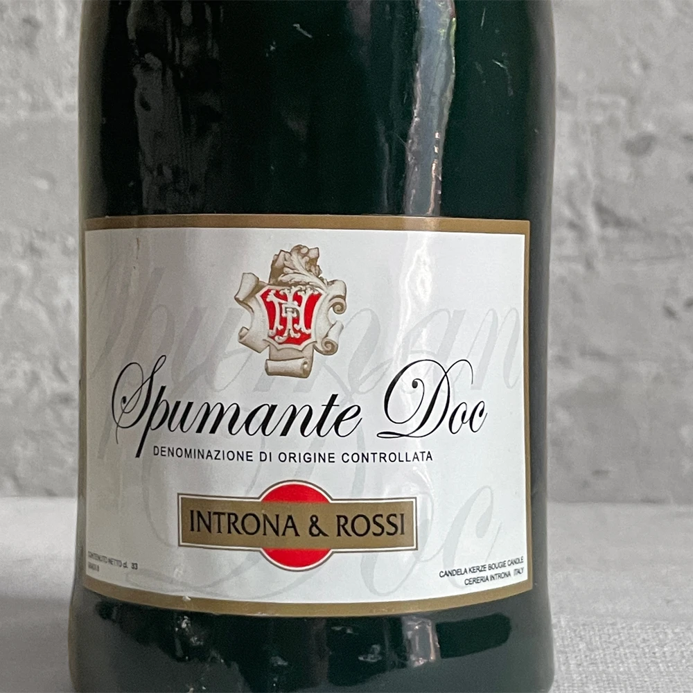 Cereria Introna Art & Objects Small Spumante Sparkling Wine Bottle Candle 4 Cereria Introna Art & Objects Small Spumante Sparkling Wine Bottle Candle