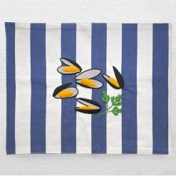 Ceramic & Porcelain Fruit Set Of 4 Chez Diane Mussels Placemats