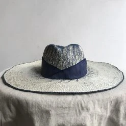 Yaltch The Serenity Hat In Light Navy & White Ombre Hats