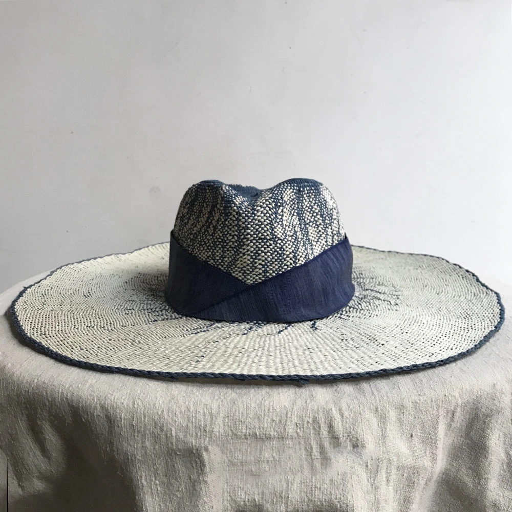 Yaltch The Serenity Hat In Light Navy & White Ombre Hats 4 Yaltch The Serenity Hat In Light Navy & White Ombre Hats