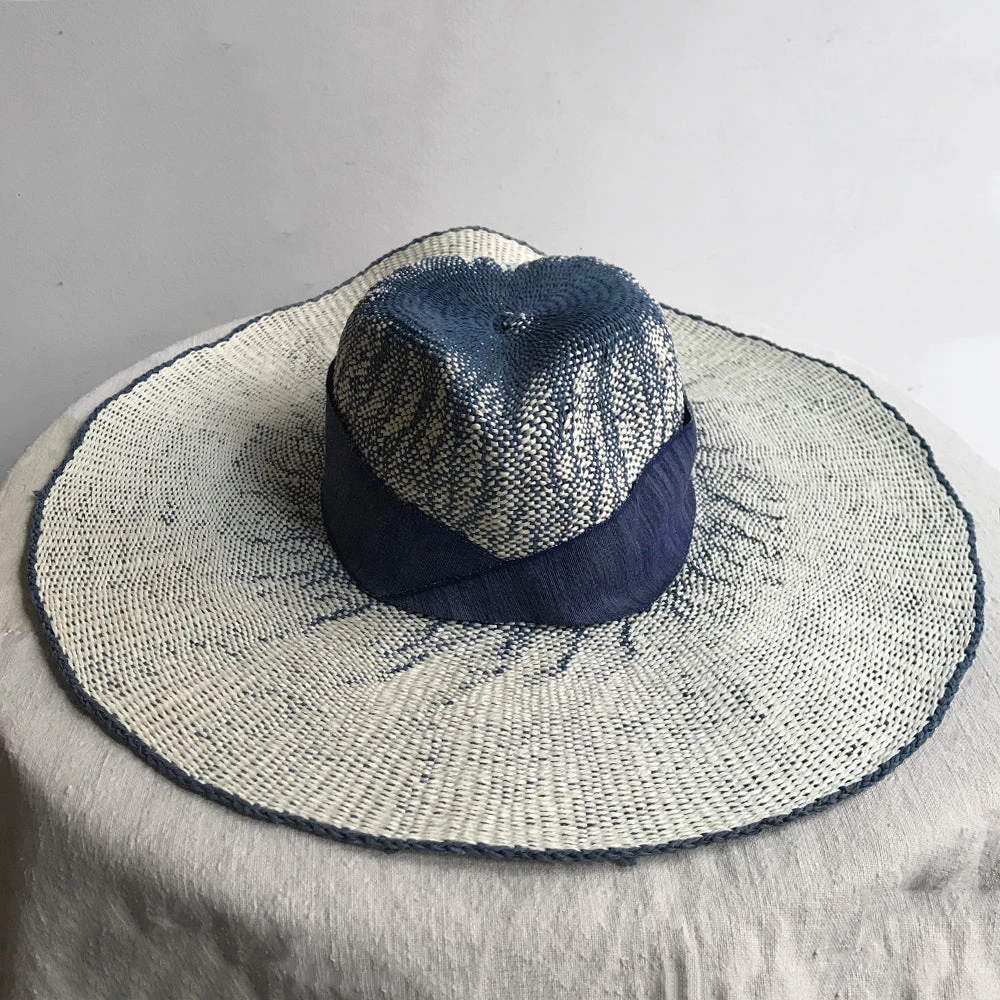 Yaltch The Serenity Hat In Light Navy & White Ombre Hats 5 Yaltch The Serenity Hat In Light Navy & White Ombre Hats