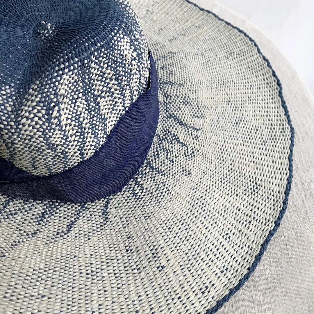 Yaltch The Serenity Hat In Light Navy & White Ombre Hats 6 Yaltch The Serenity Hat In Light Navy & White Ombre Hats