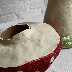 Cody Foster & Co. Large Papier-Mâché Glitter Mushroom