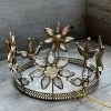 ShiShi Holiday Large Antique Jeweled Flower Gold Crown 2 ShiShi Holiday Large Antique Jeweled Flower Gold Crown