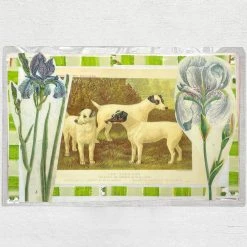 John Derian Company Inc Dining & Tabletop One Of A Kind Collaged Mats (Dogs - Set Of 6)