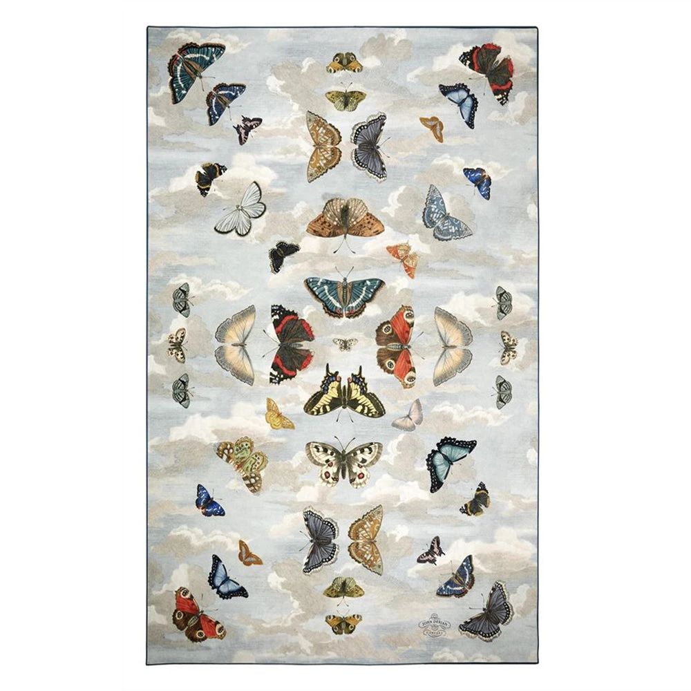 Mirrored Butterflies Sky Rug Designers Guild & John Derian Collaboration Rug 3 Mirrored Butterflies Sky Rug Designers Guild & John Derian Collaboration Rug