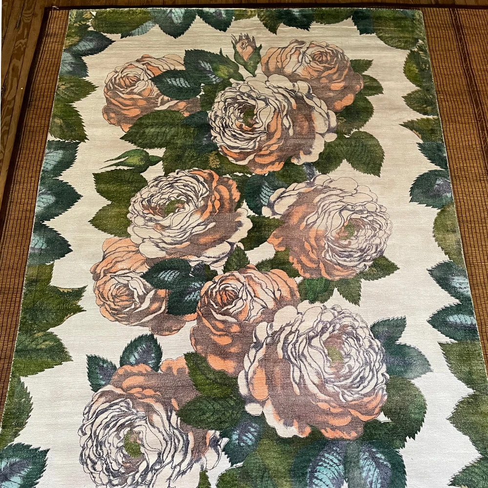 Textiles & Rugs The Rose Sepia Designers Guild & John Derian Collaboration Rug 4 Textiles & Rugs The Rose Sepia Designers Guild & John Derian Collaboration Rug