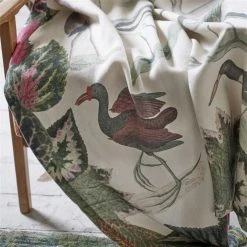 Designers Guild Birds Of A Feather Parchment Throw Textiles & Rugs