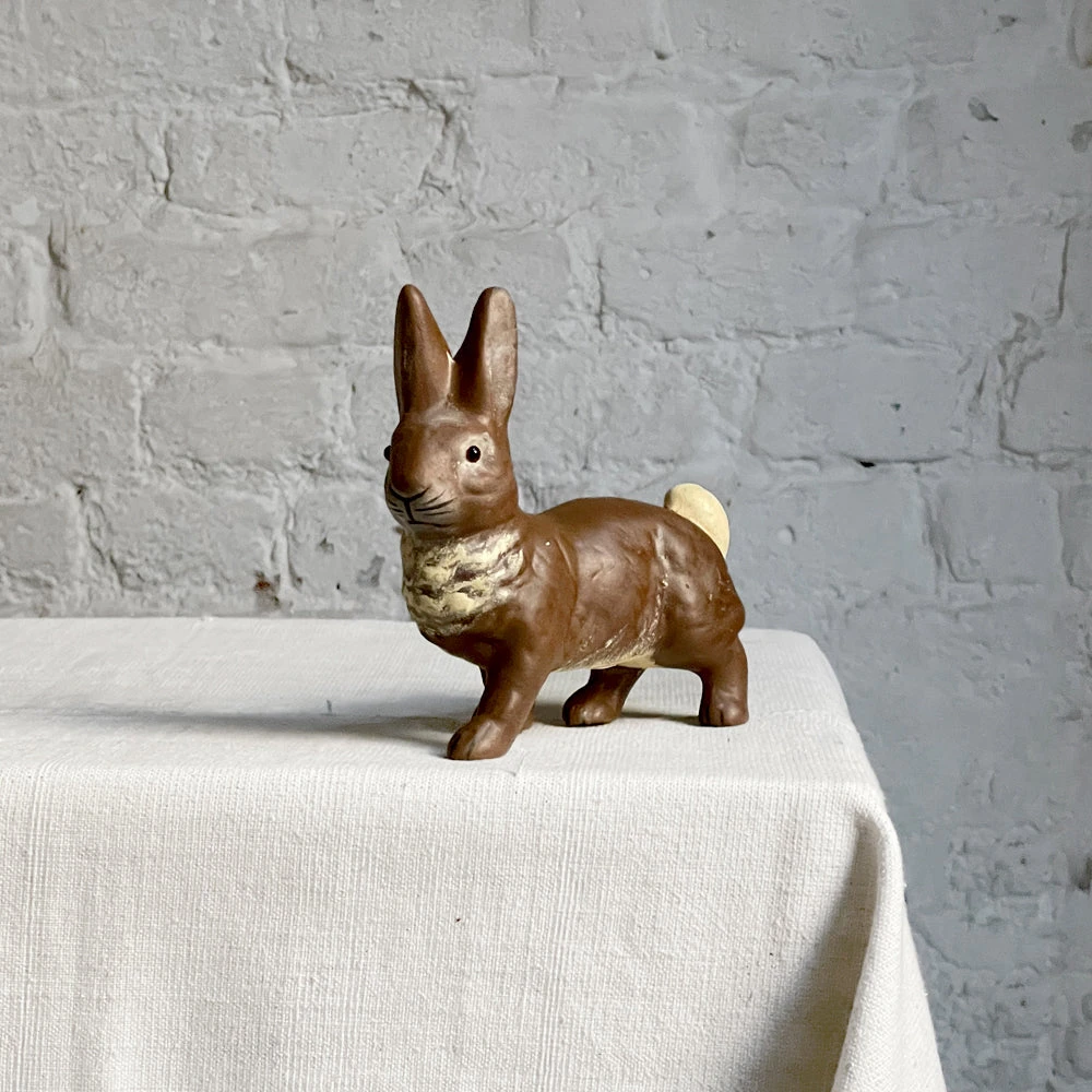 Ino Schaller Papier-Mâché Small Walking Bunny In Dark Brown 3 Ino Schaller Papier-Mâché Small Walking Bunny In Dark Brown