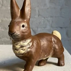Ino Schaller Papier-Mâché Small Walking Bunny In Dark Brown 5 Ino Schaller Papier-Mâché Small Walking Bunny In Dark Brown