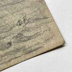 Vintage Evert Rabbers Landscape Drawing 49