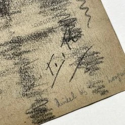 Vintage Evert Rabbers Landscape Drawing 223