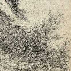 Vintage Evert Rabbers Landscape Drawing 224