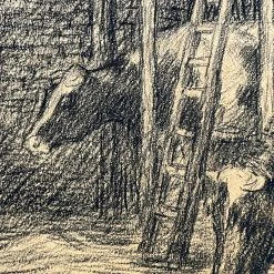 Vintage Copy Of Evert Rabbers Barn Drawing 50