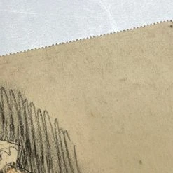 Vintage Art & Objects Evert Rabbers Portrait Drawing 221