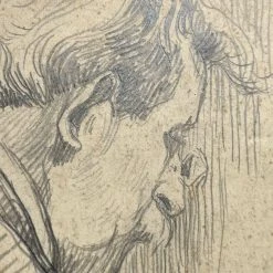 Vintage Evert Rabbers Portrait Drawing 222 Art & Objects