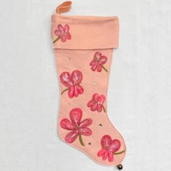 Heather Donohue For John Derian "Pelargonium" Felt Stocking