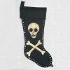 Heather Donohue For John Derian "Skull & Crossbones" Felt Stocking