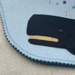 Heather Donohue For John Derian "Ship With Whale" Felt Stocking Holiday