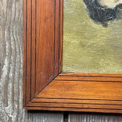 Vintage 19th Century French Portrait Painting Vintage Art