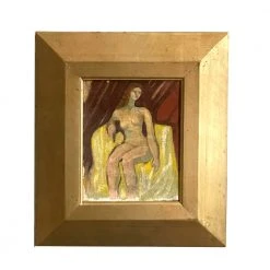 Vintage Early 20th Century French Portrait Painting