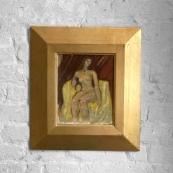 Vintage Early 20th Century French Portrait Painting