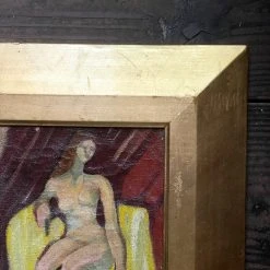 Vintage Early 20th Century French Portrait Painting