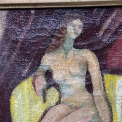 Vintage Early 20th Century French Portrait Painting