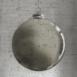 ShiShi Hanging Mirrored Distressed Glass Globe Holiday