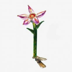 Wiktoria Holiday Small Purple Flower Clip-On Ornament