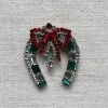 Nostalgie Christbaumschmuck Holiday Horseshoe Brooch