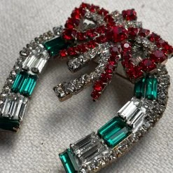 Nostalgie Christbaumschmuck Holiday Horseshoe Brooch