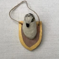 Cody Foster Felted Owl Plaque Ornament