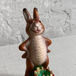 Ino Schaller Art & Objects Papier Mâché Upright Bunny With Basket