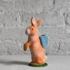 Ino Schaller Art & Objects Small Papier-Mâché Beaded Standing Glitter Bunny In Orange 2 Ino Schaller Art & Objects Small Papier-Mâché Beaded Standing Glitter Bunny In Orange